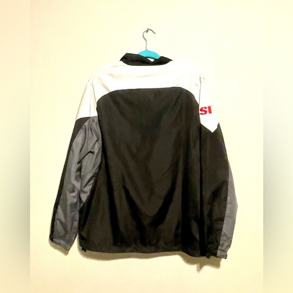 Men's NFL New Orleans Saints Windbreaker Size L Full Zip Pockets Reebok - Picture 5 of 8